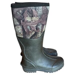 RedHead Camo Utility Waterproof Rubber Boots for Men sz 8